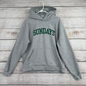 We Are Sundays Heavyweight Hoodie Sweatshirt Womens Small Gray Green